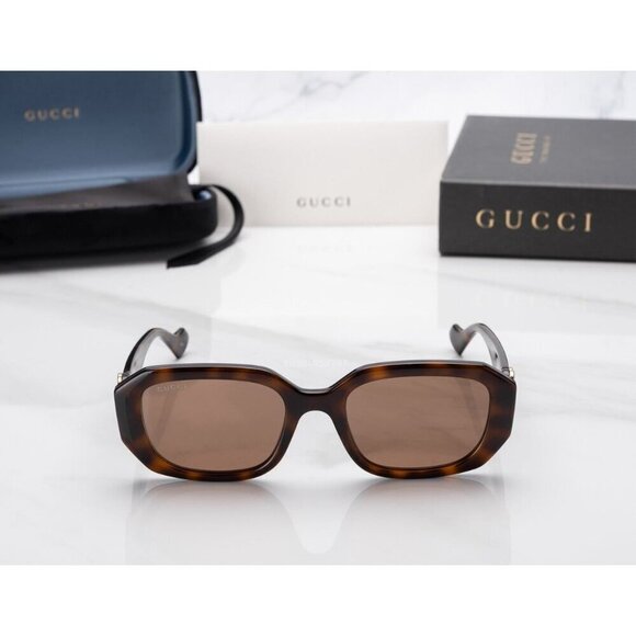 NWT Gucci GG1535S-002 Havana Square 54mm Sunglasses main image 7